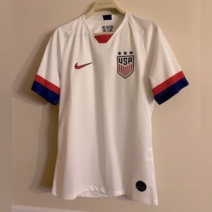 Team USA Nike Soccer Jersey - white with red and blue stripe
